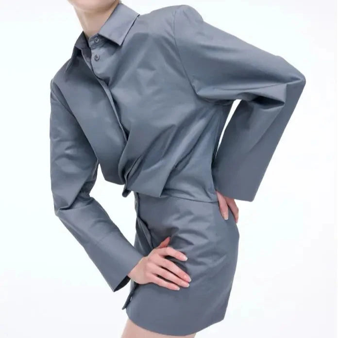 The Bold Shoulder Mini Dress
