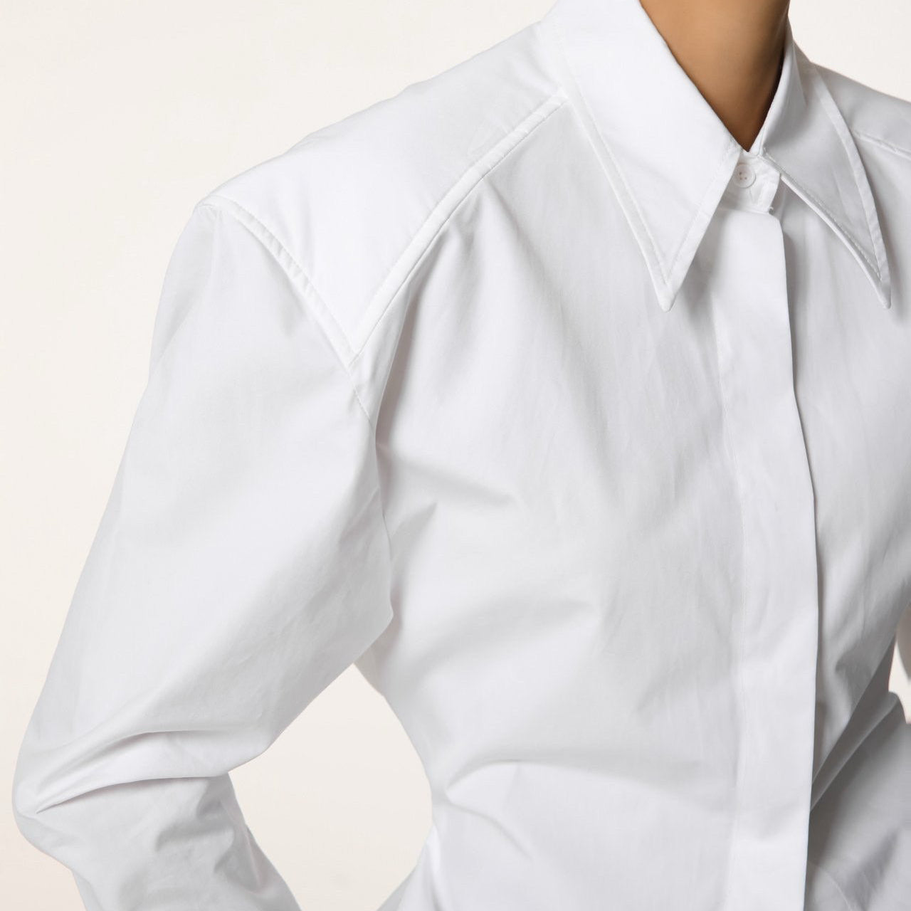 The Padded Shoulder Cotton Shirt
