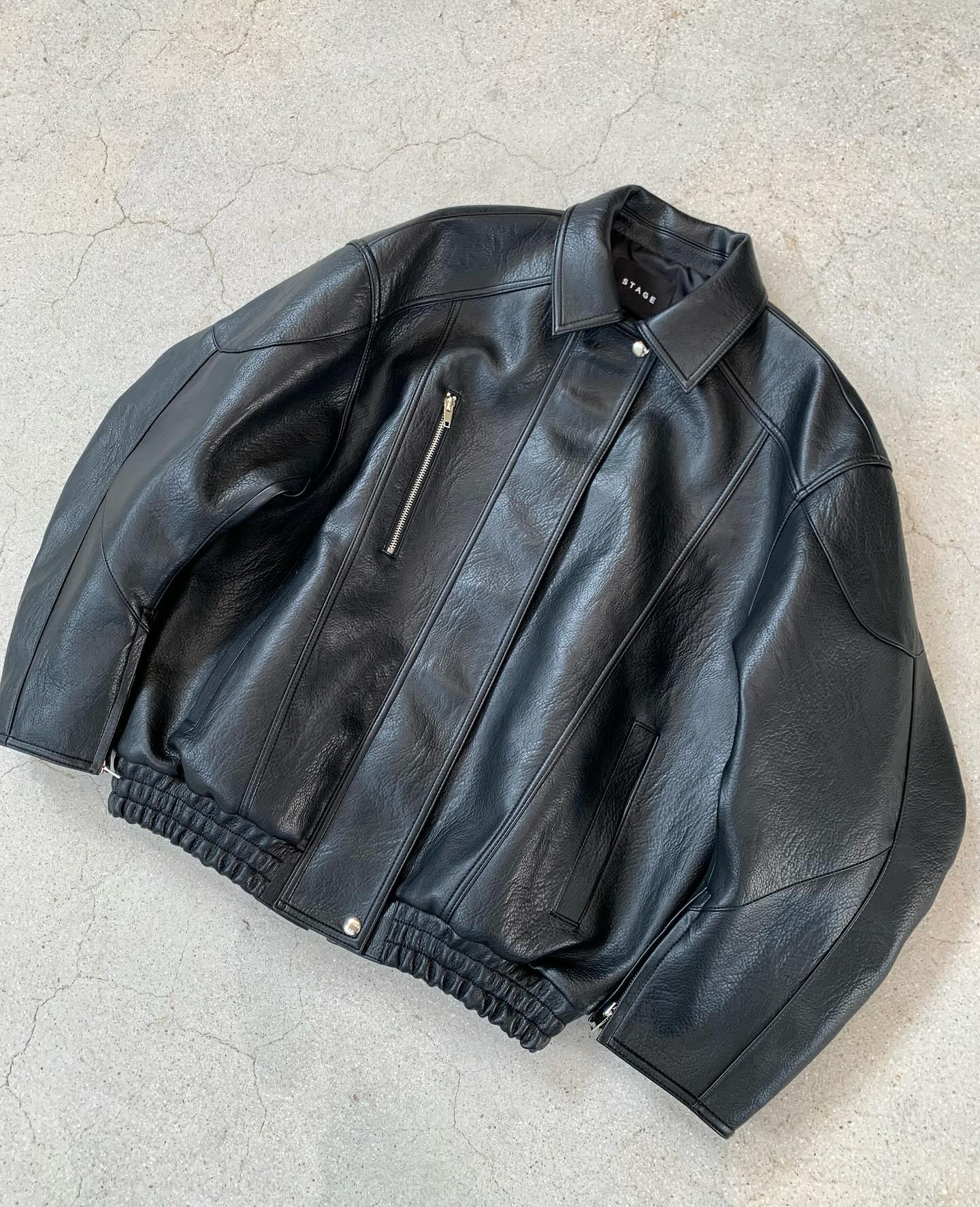 Oversized Faux Leather Jacket