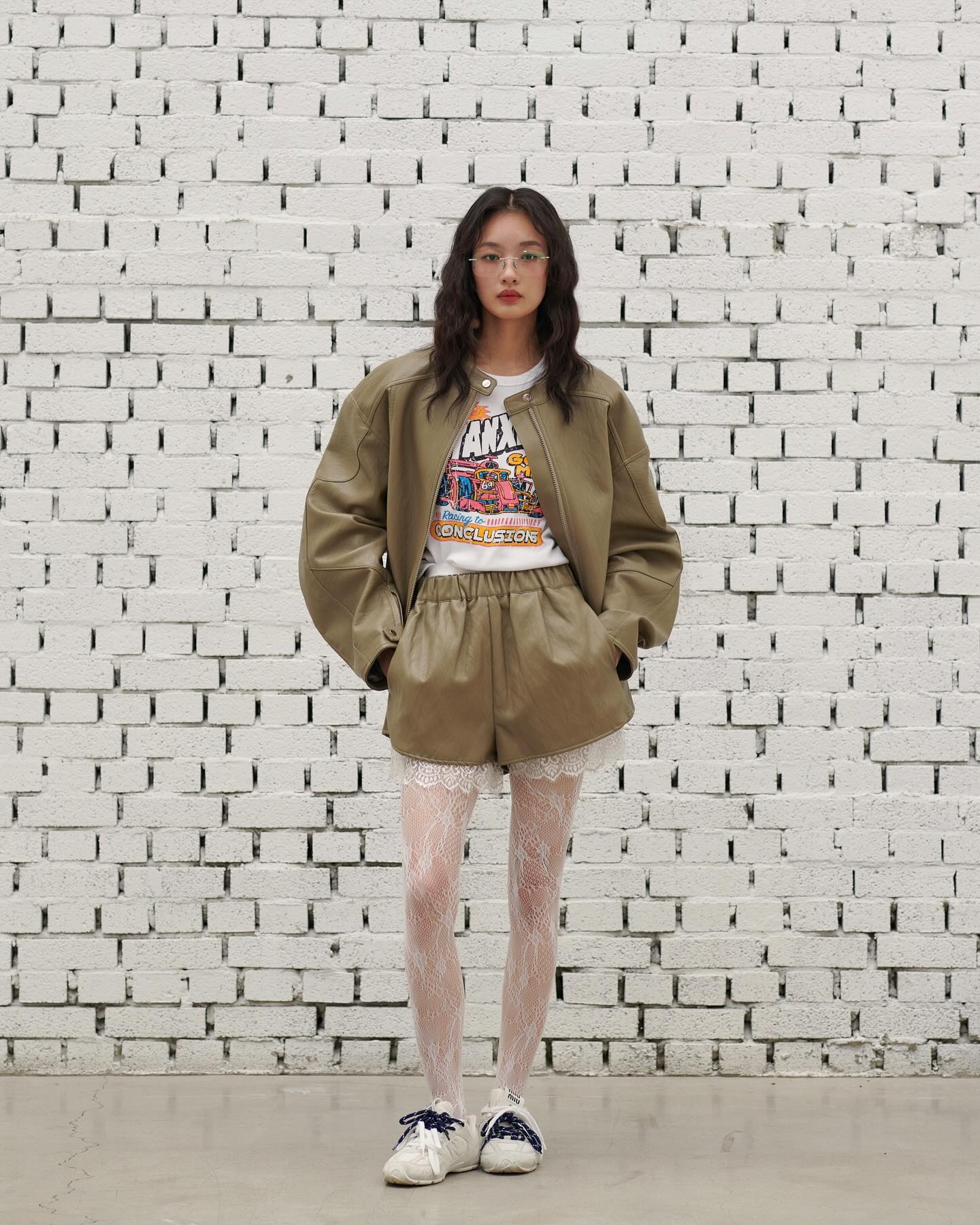 Oversized Moto Faux Leather Jacket