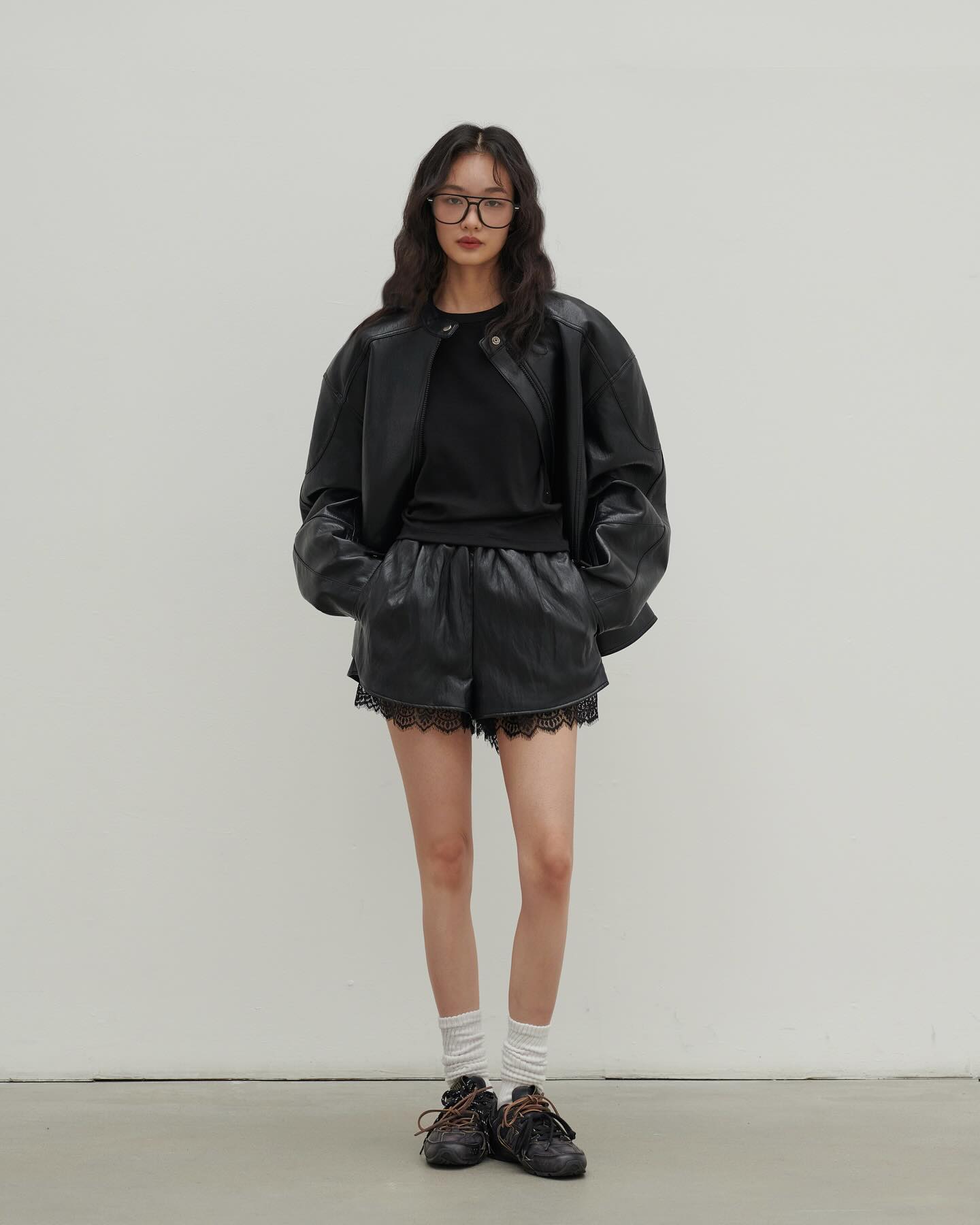 Oversized Moto Faux Leather Jacket