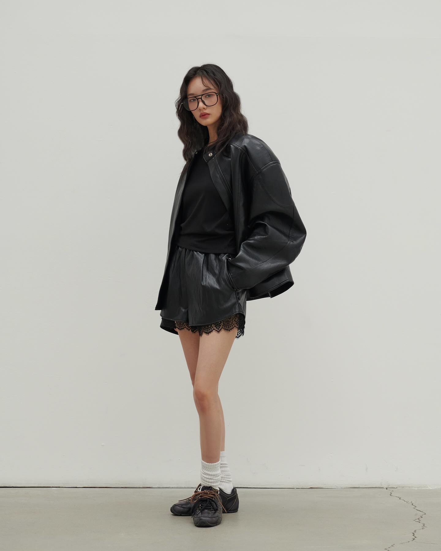 Oversized Moto Faux Leather Jacket