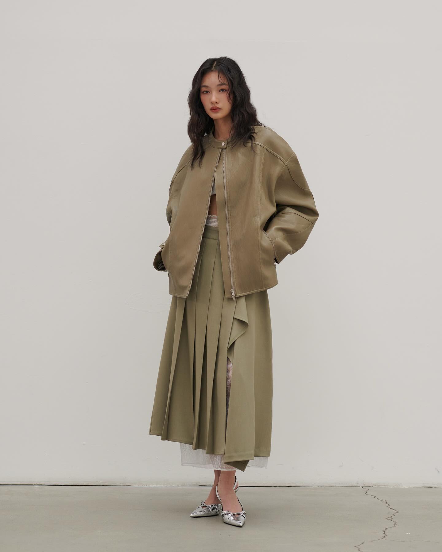 Oversized Moto Faux Leather Jacket