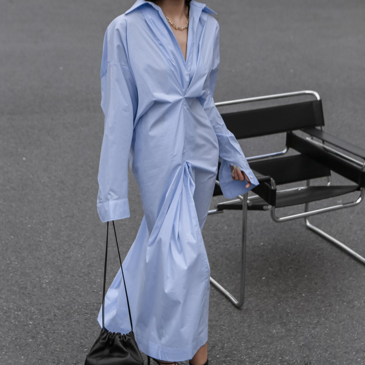 Front Cinched Oversized Dress