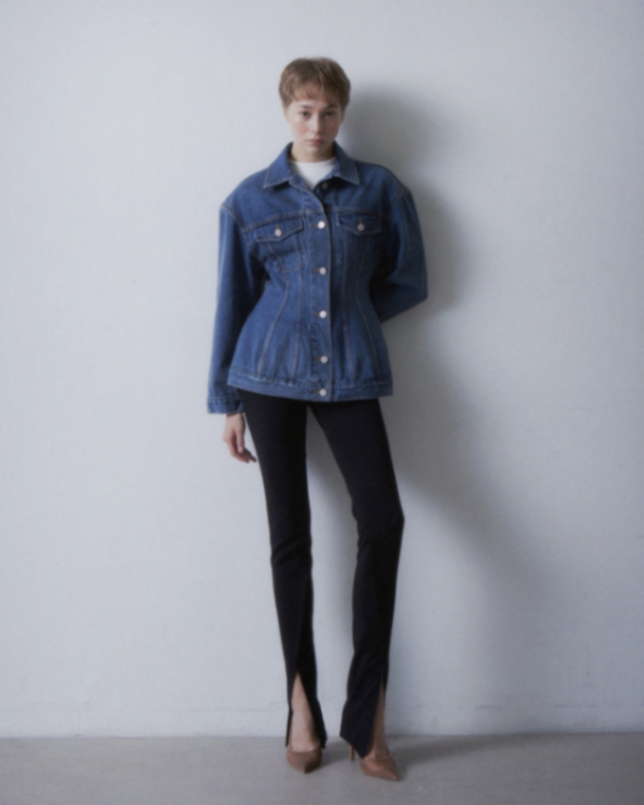 Contour Waist Denim Jacket