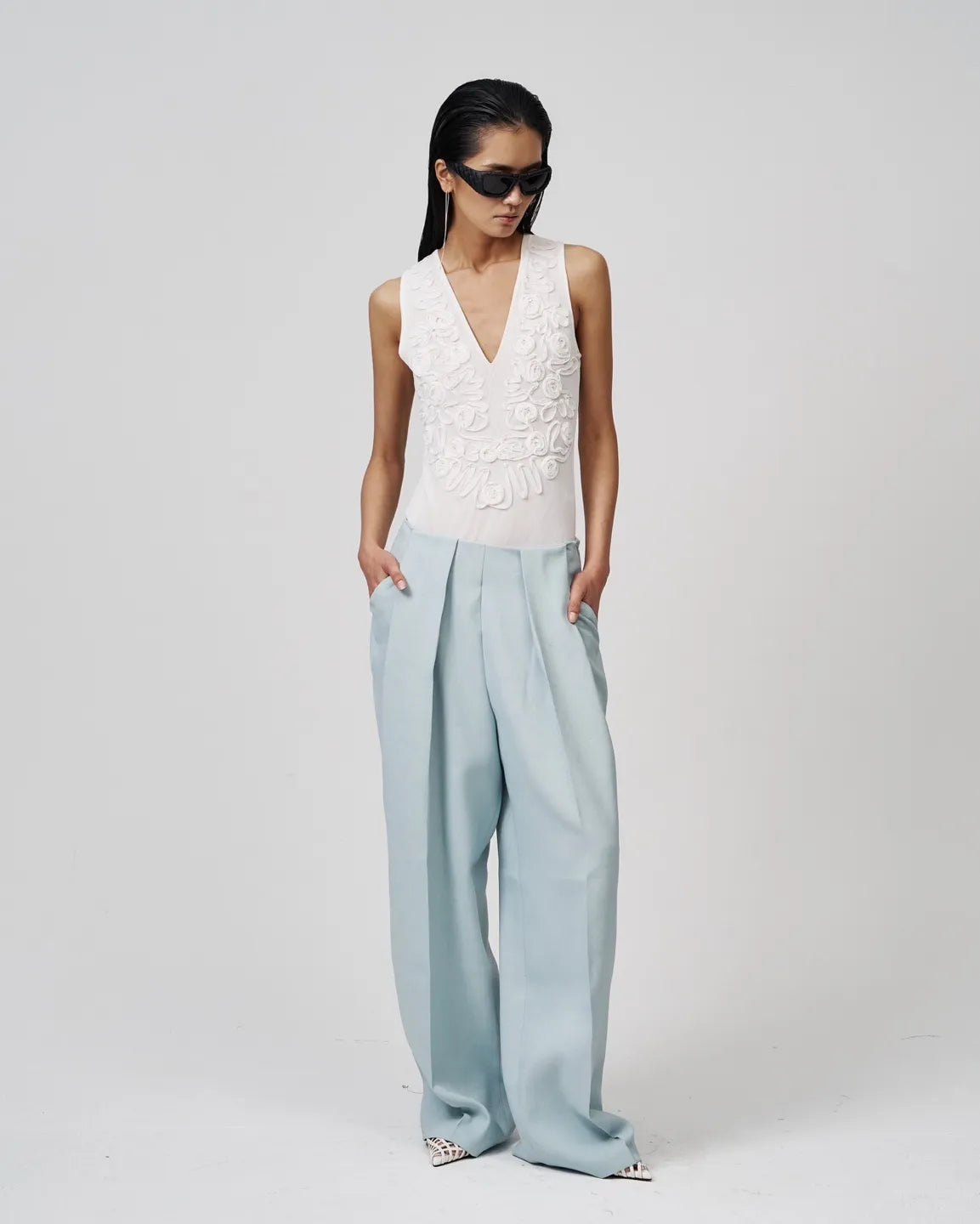 The White Embroidered Bodysuit