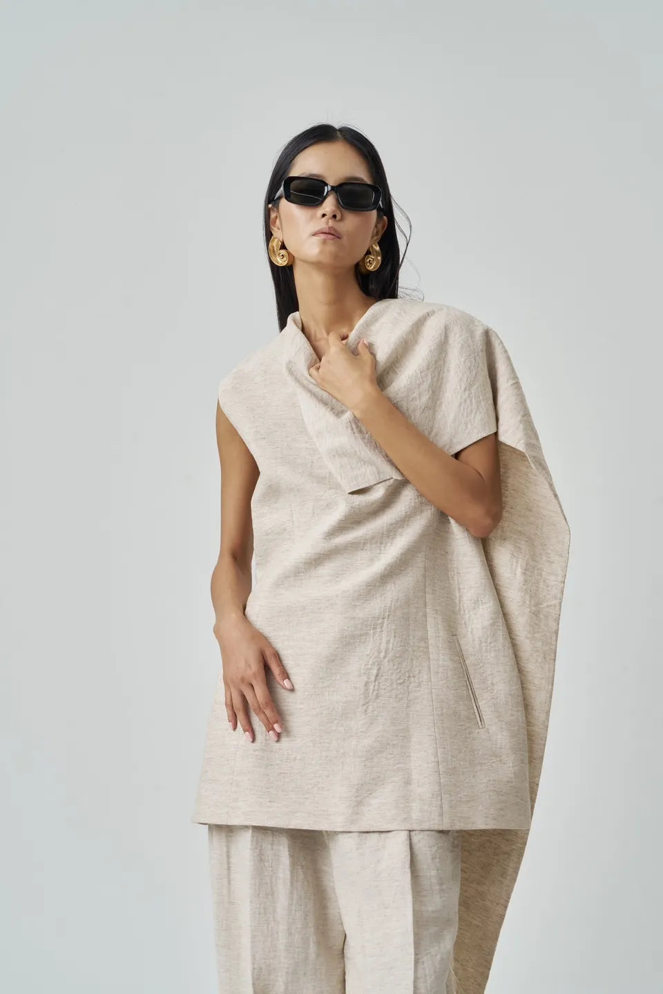 The Scarf Dress Beige