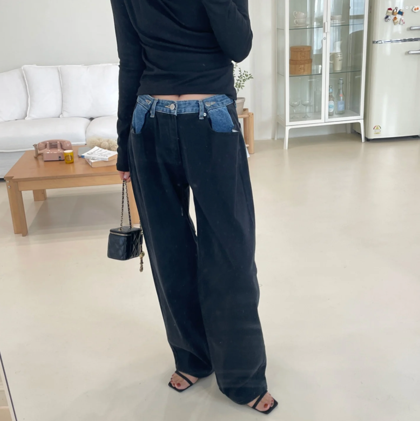 The bi-color Denim - Black Blue