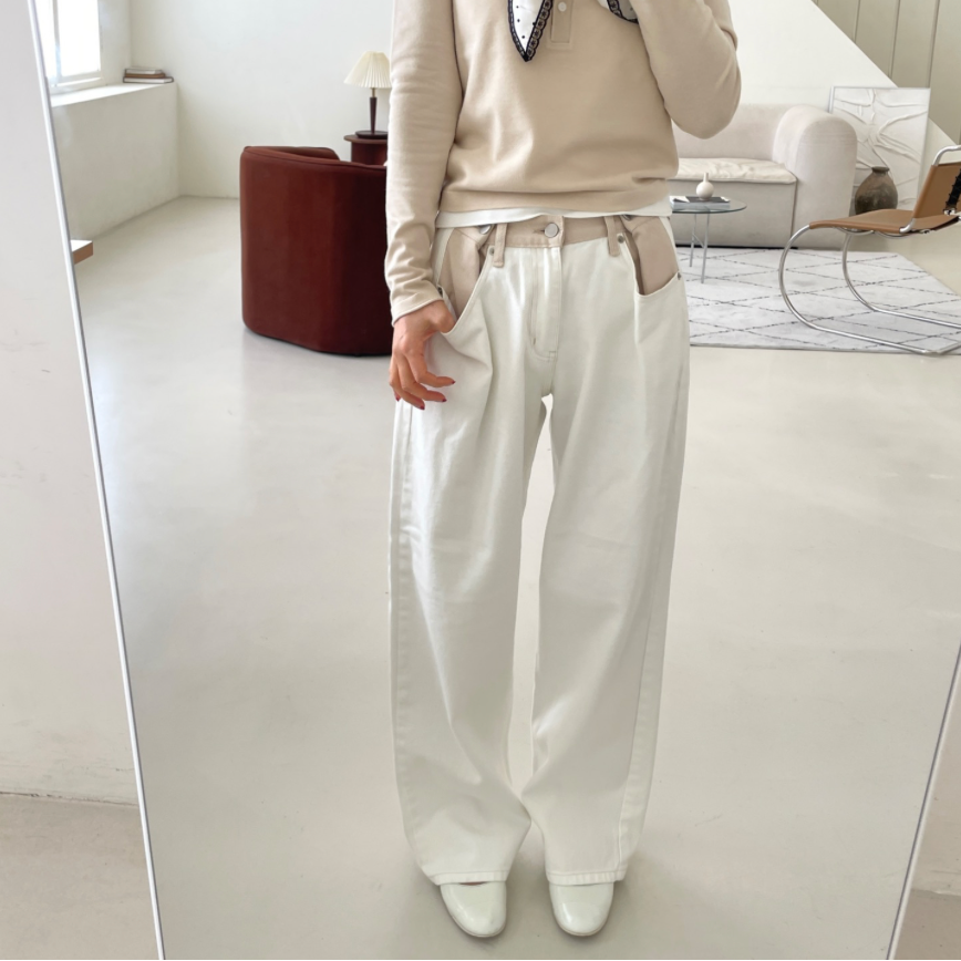 The bi-color Denim - Ivory