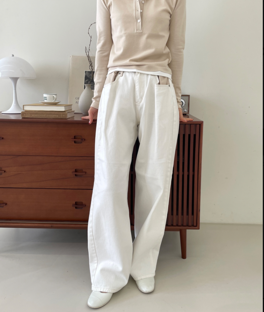 The bi-color Denim - Ivory
