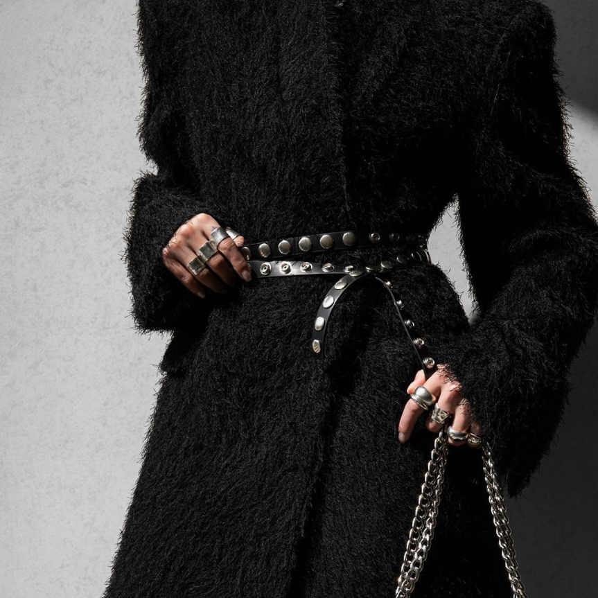 Snap Detail Two Stripe Belt