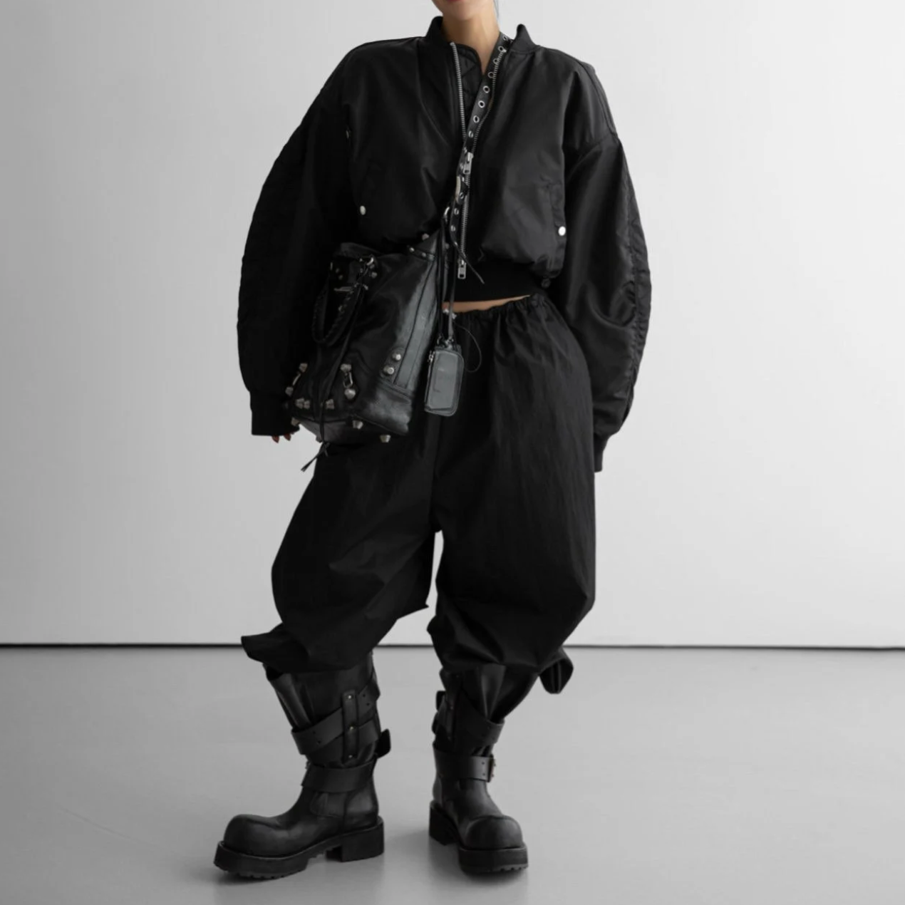 The Cropped Balloon Bomber Jacket