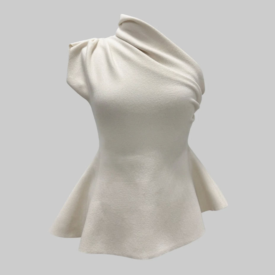 One Shoulder Peplum Top