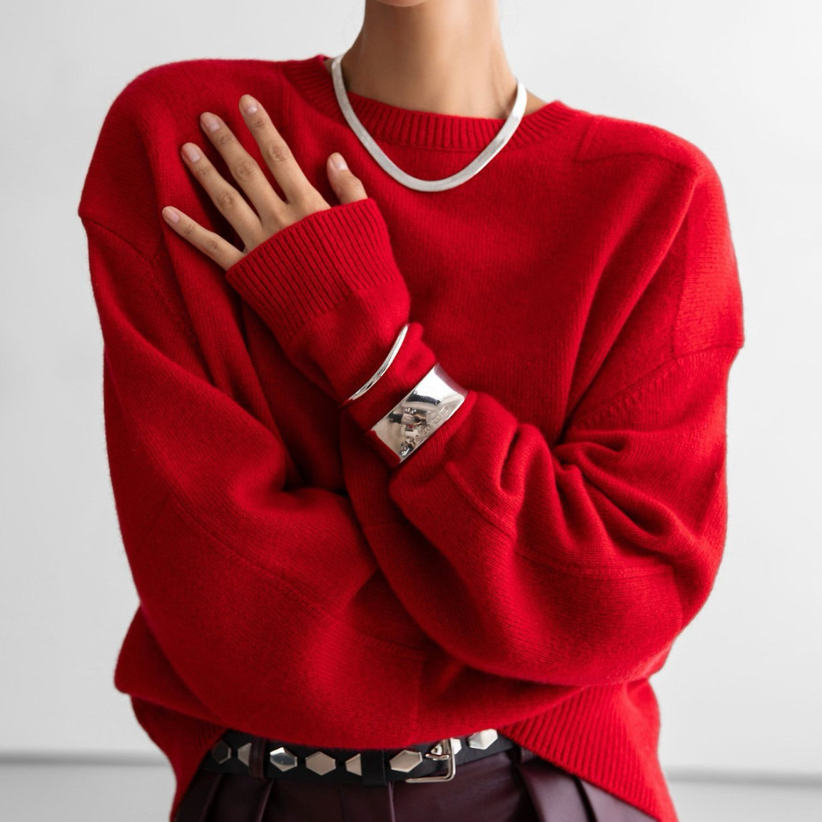 Double Knit Shoulder Detail Sweater