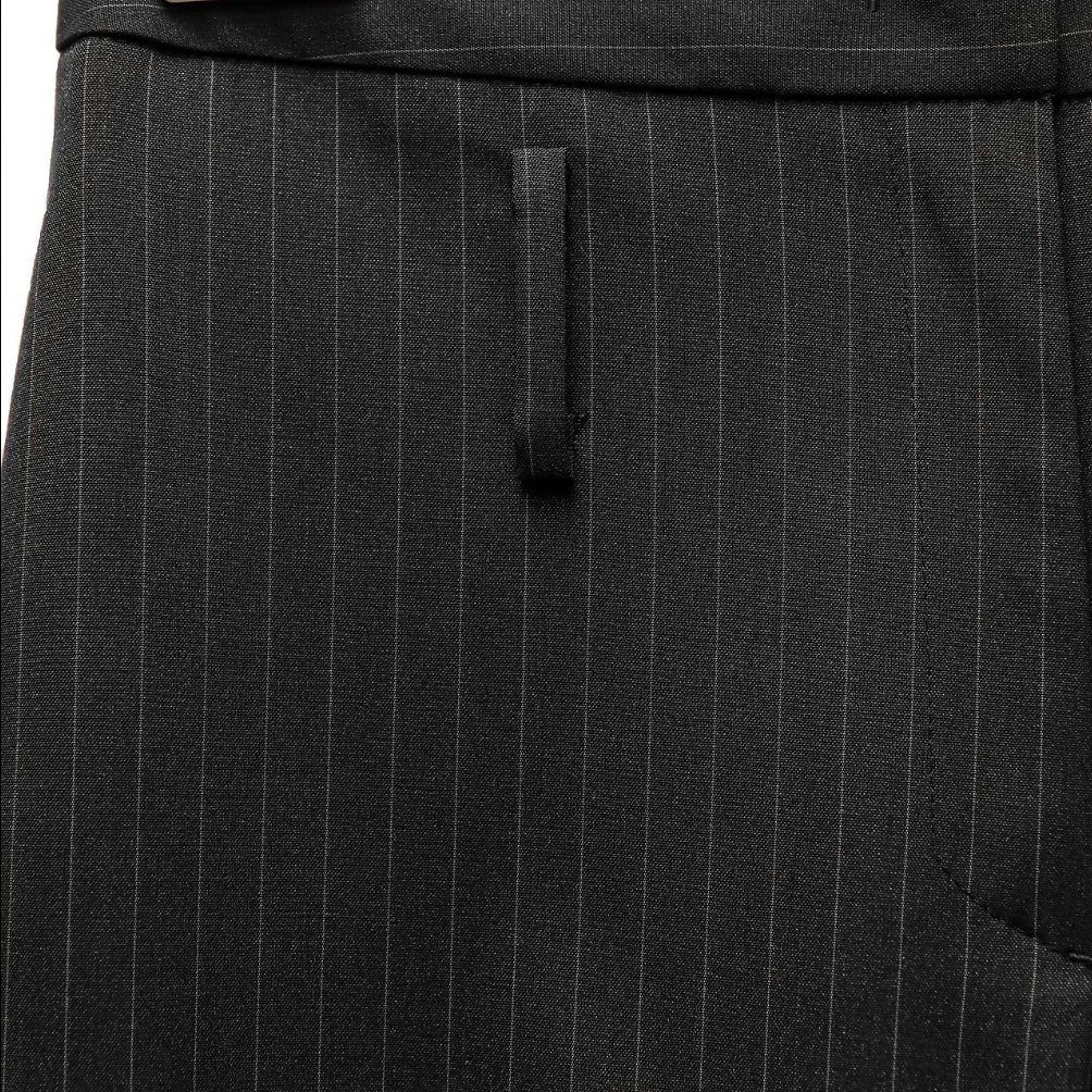 The Pinstripe Low Belted Wide Leg Trousers