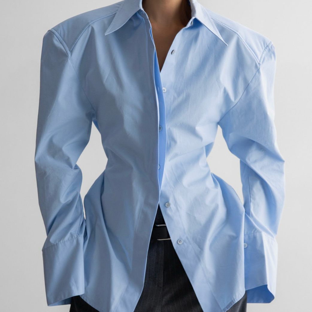 The Padded Shoulder Cotton Shirt