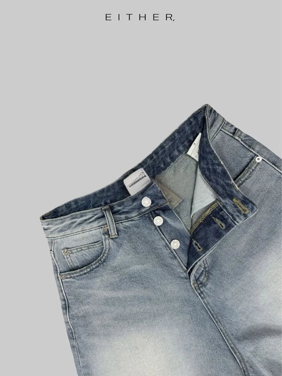Zerrissene Jeans-Shorts