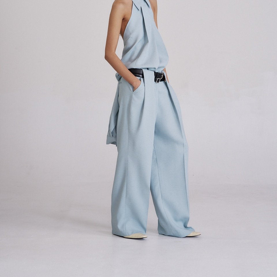 Pleated Linen Trousers