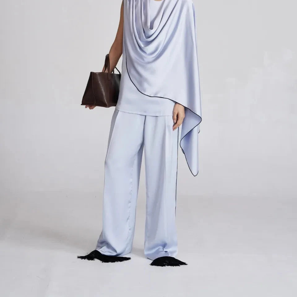 Skyblue Satin Pants