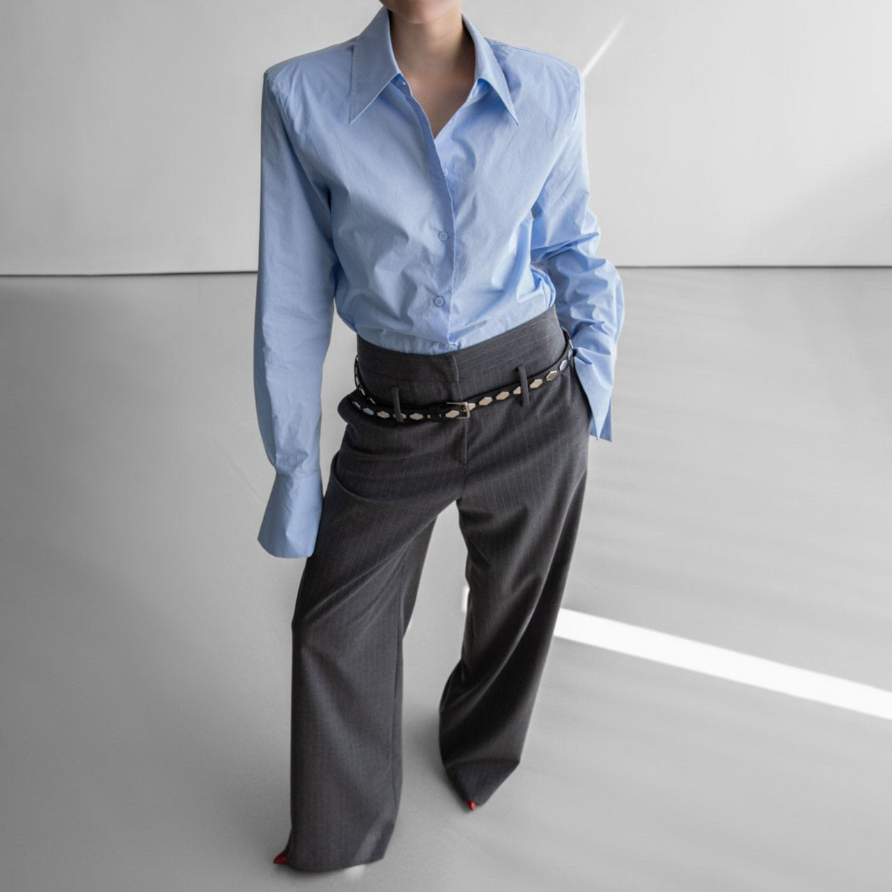 Wing Cuffed Button Down Shirt
