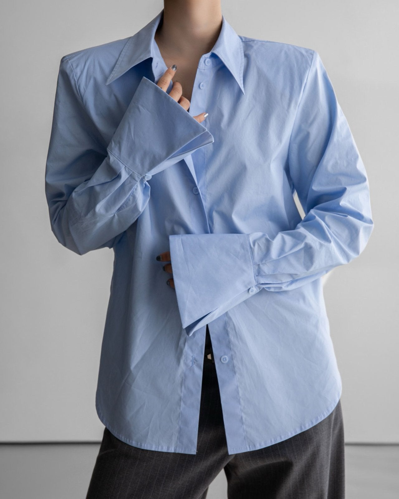 Wing Cuffed Button Down Shirt