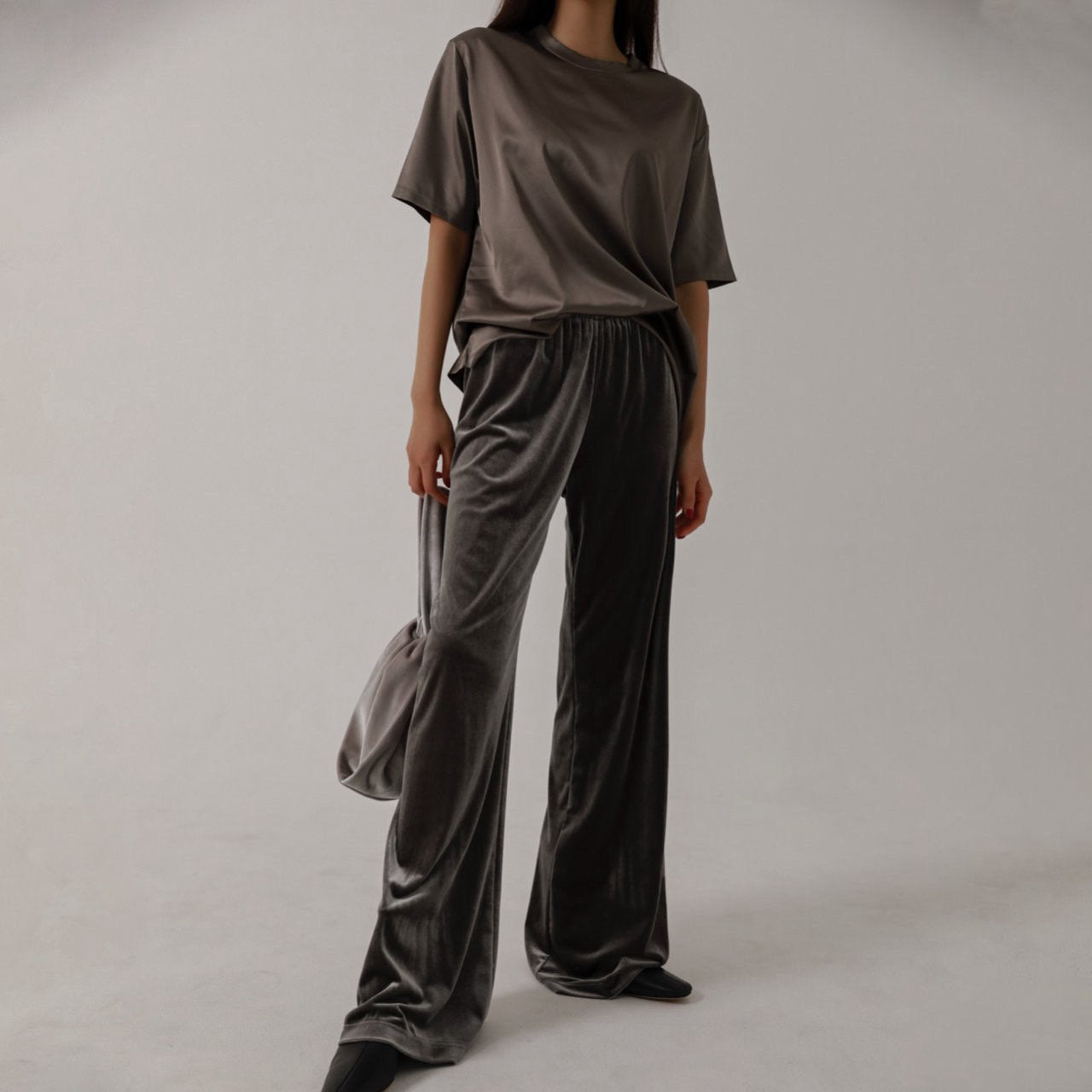 Silky Satin Short Sleeve T-Shirt