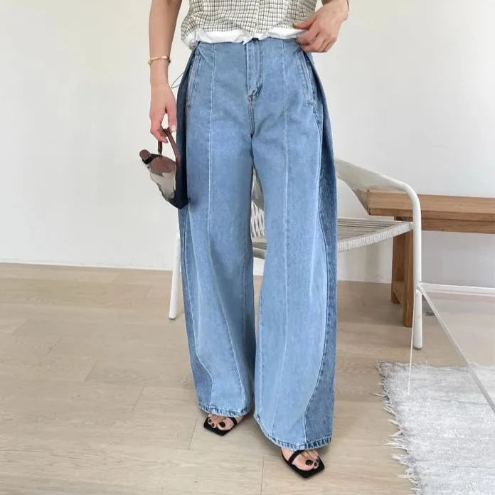 Side Pleats Jeans