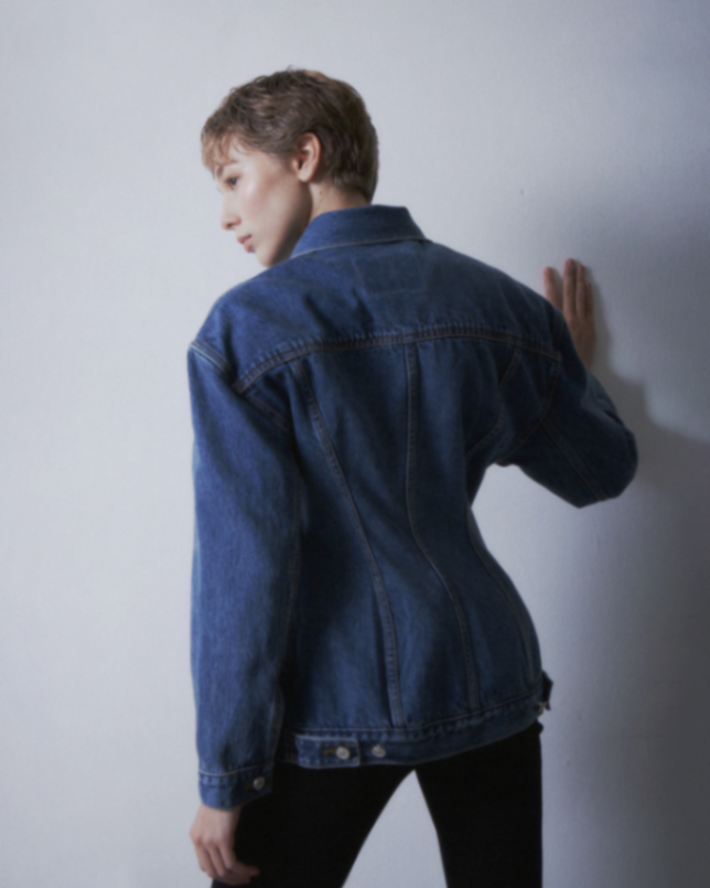Contour Waist Denim Jacket