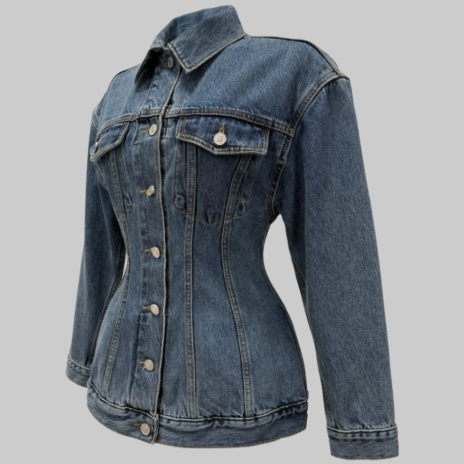 Contour Waist Denim Jacket