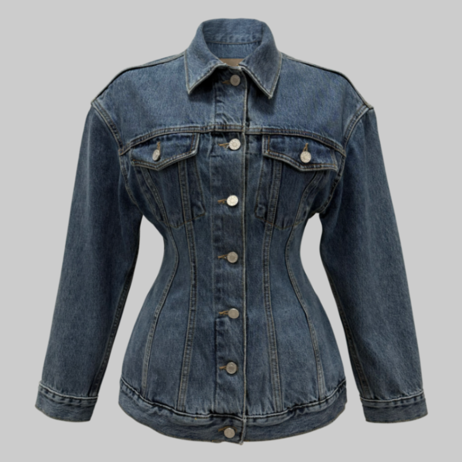 Contour Waist Denim Jacket