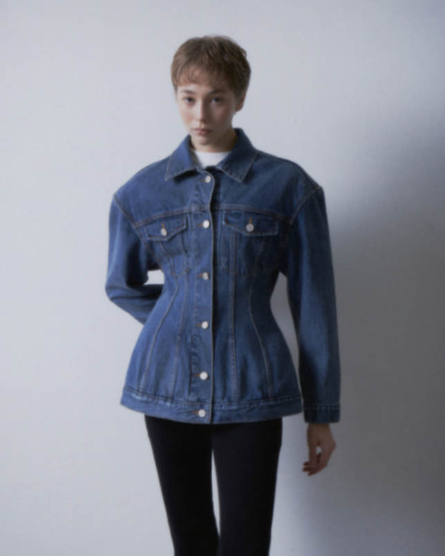 Contour Waist Denim Jacket