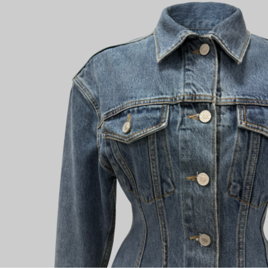 Contour Waist Denim Jacket