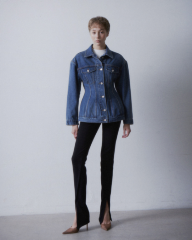 Contour Waist Denim Jacket