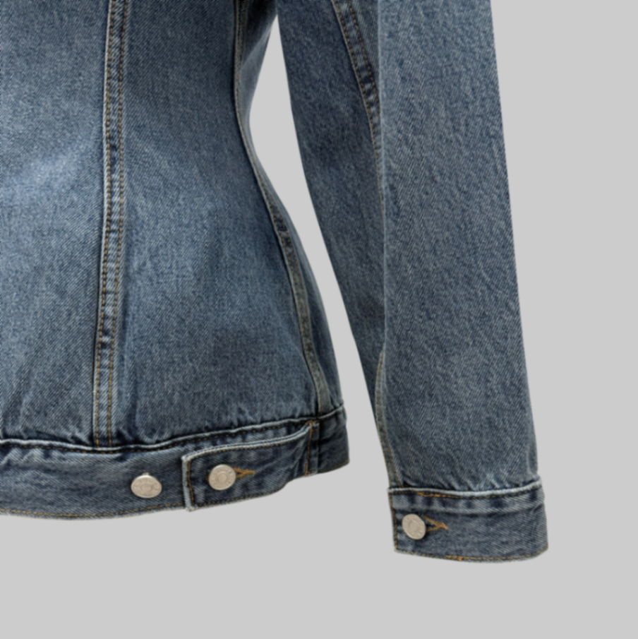 Contour Waist Denim Jacket