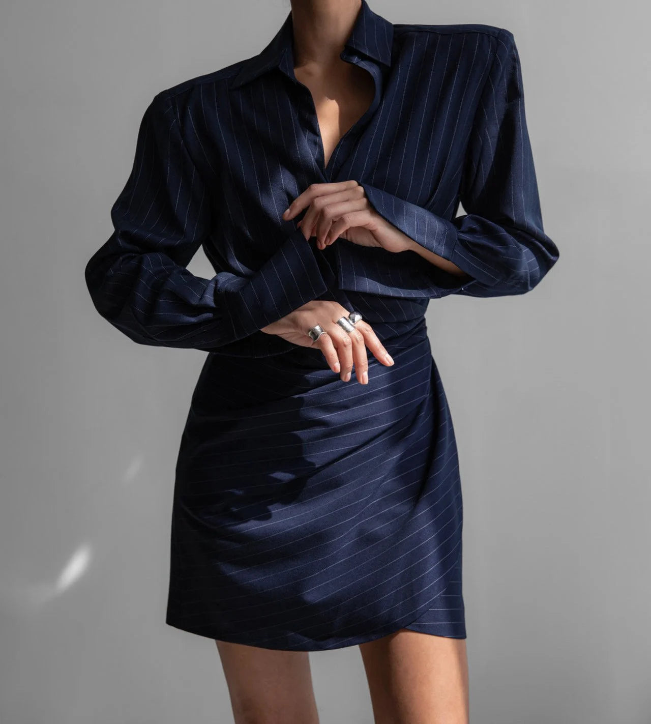 The Sculpted Dress - Navy