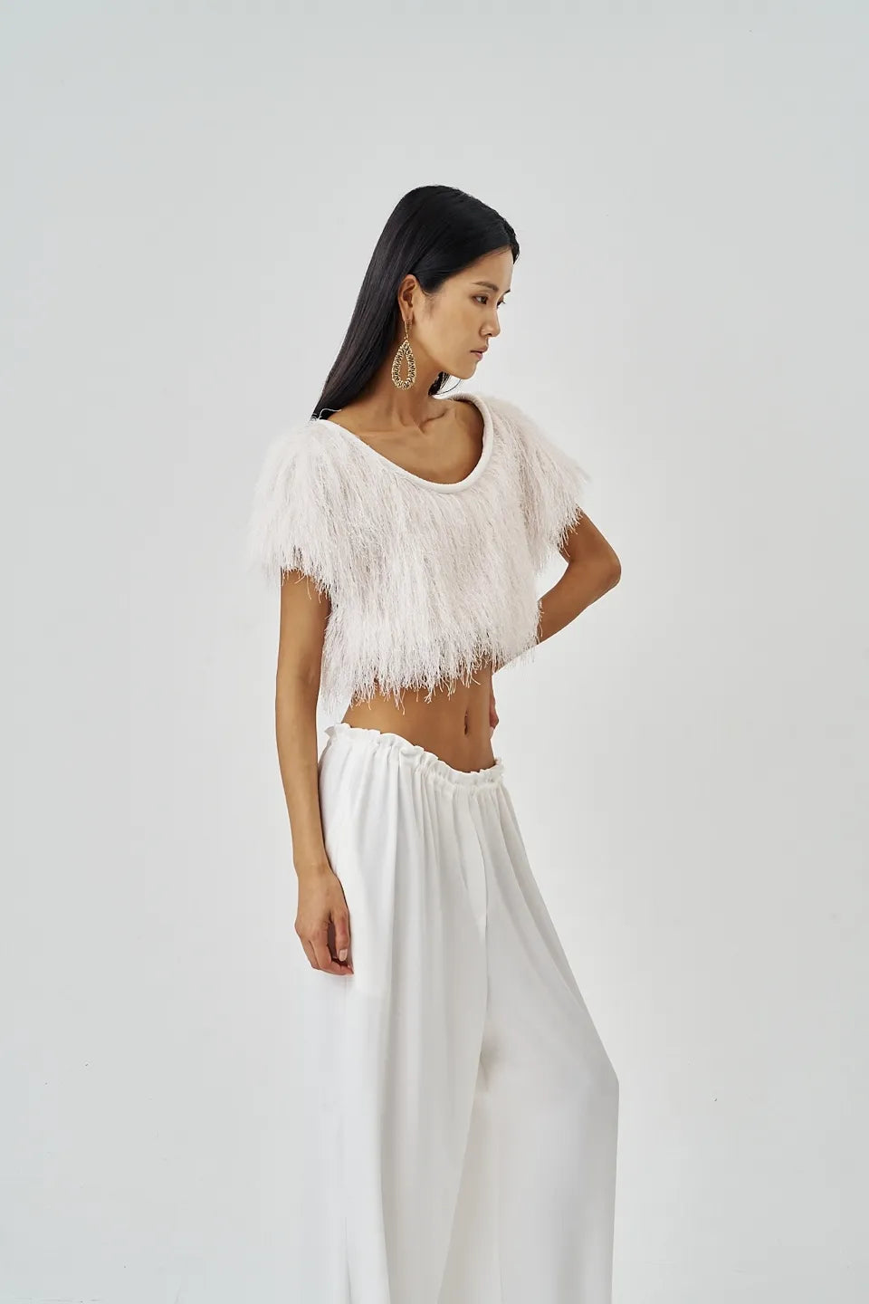 The Fringe Top Ivory