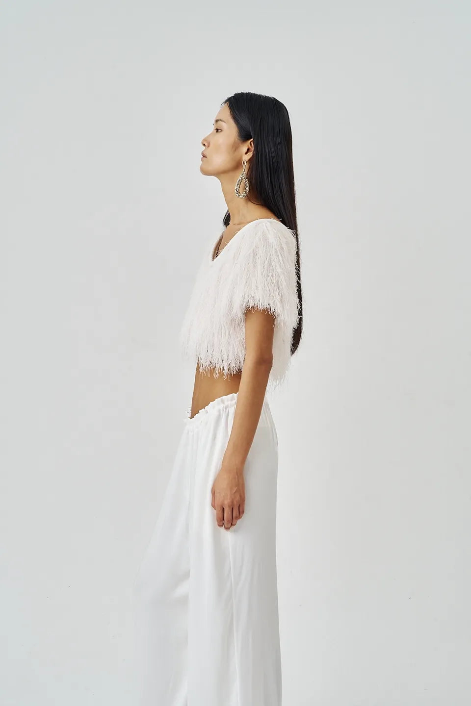 The Fringe Top Ivory