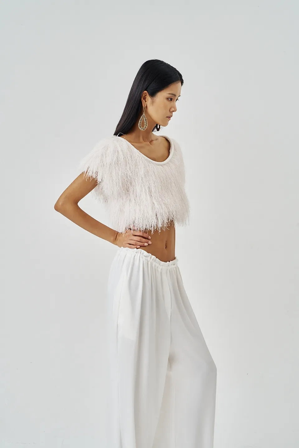 The Fringe Top Ivory
