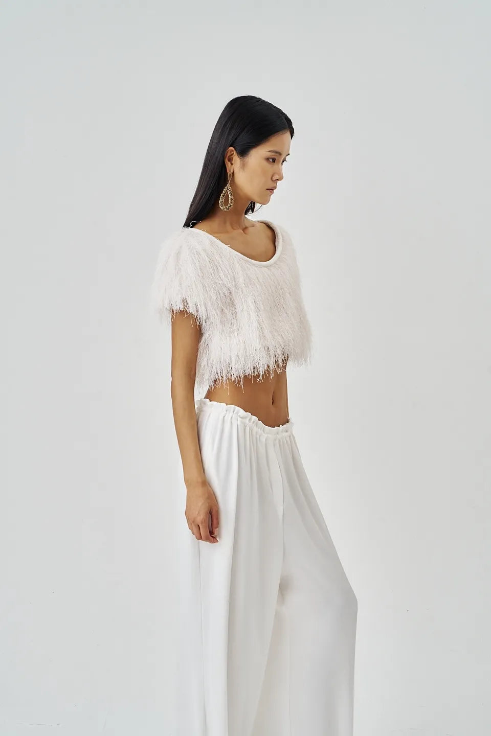 The Fringe Top Ivory