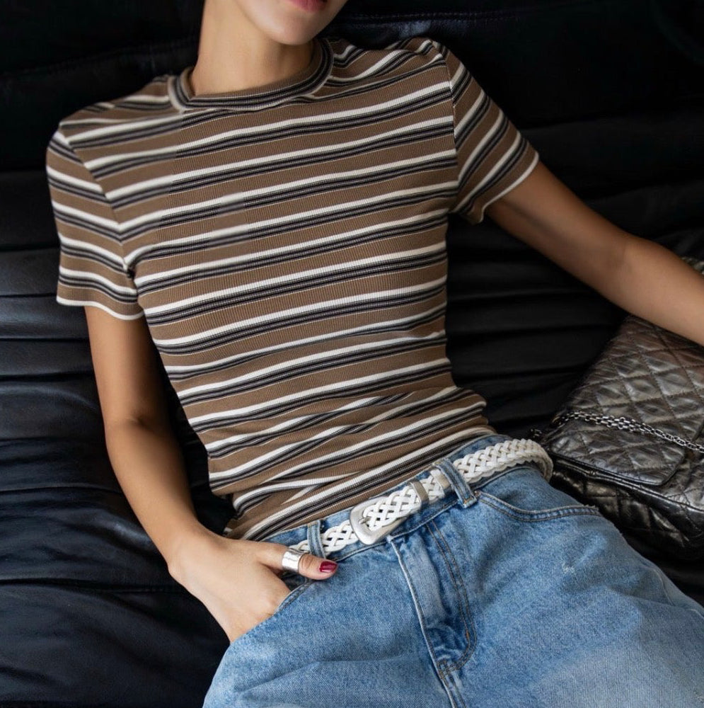 Soft Rib Stripe Tee