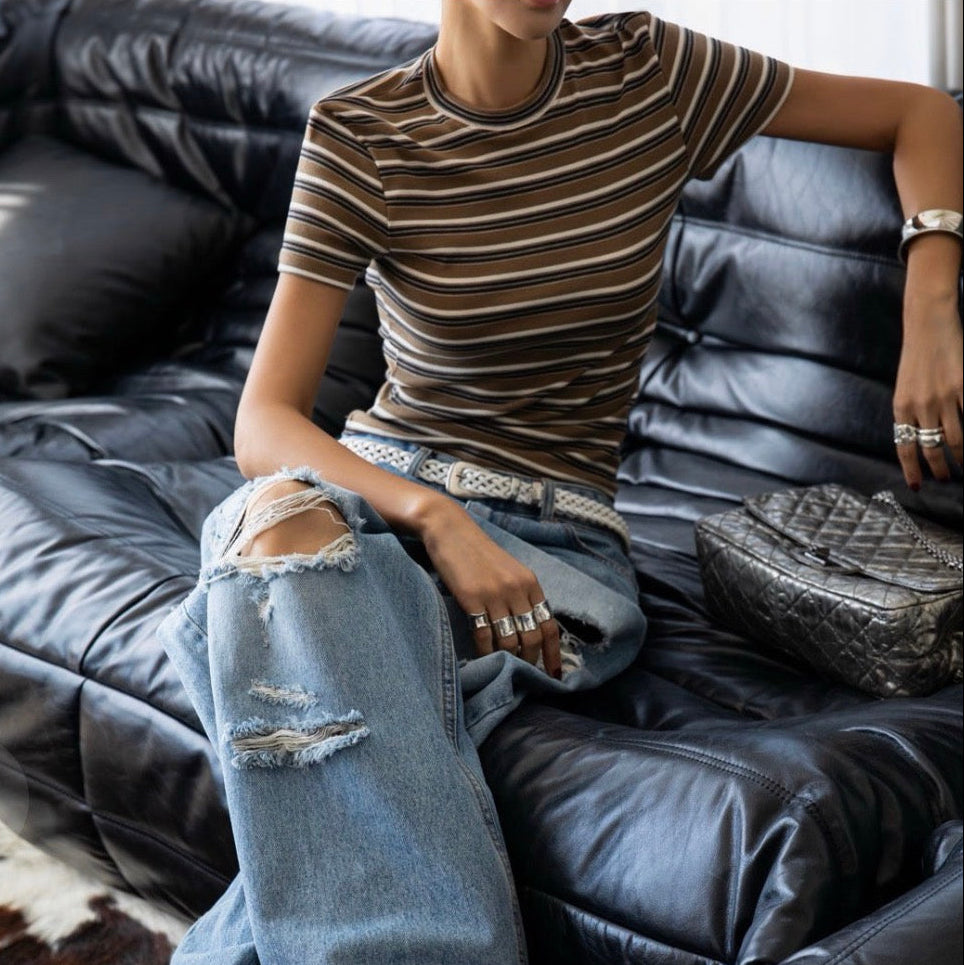 Soft Rib Stripe Tee
