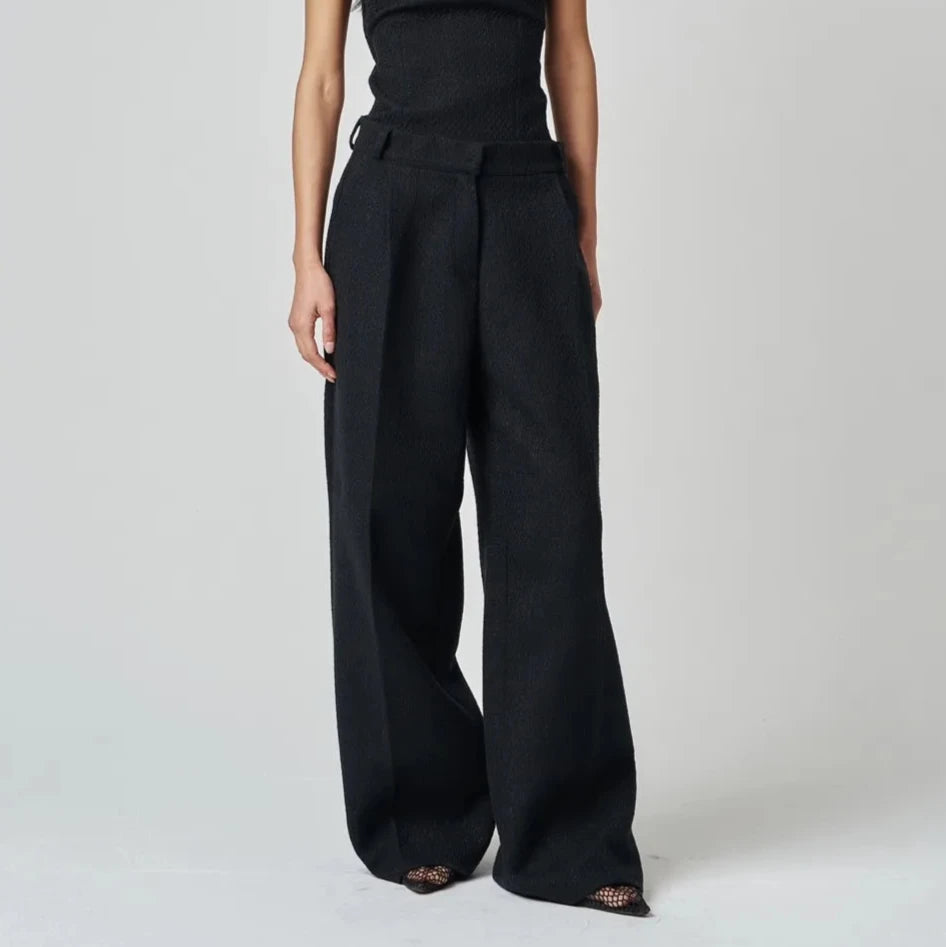 Black Tweed Pants