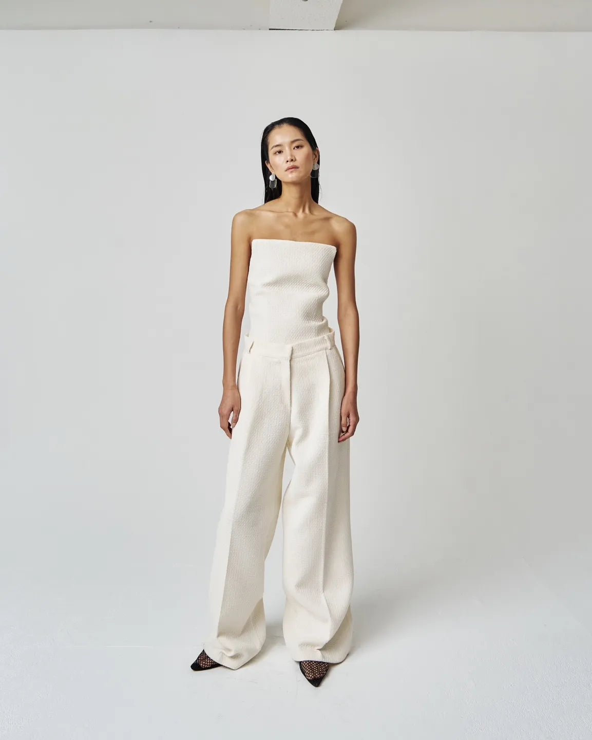 Ivory Tweed Top