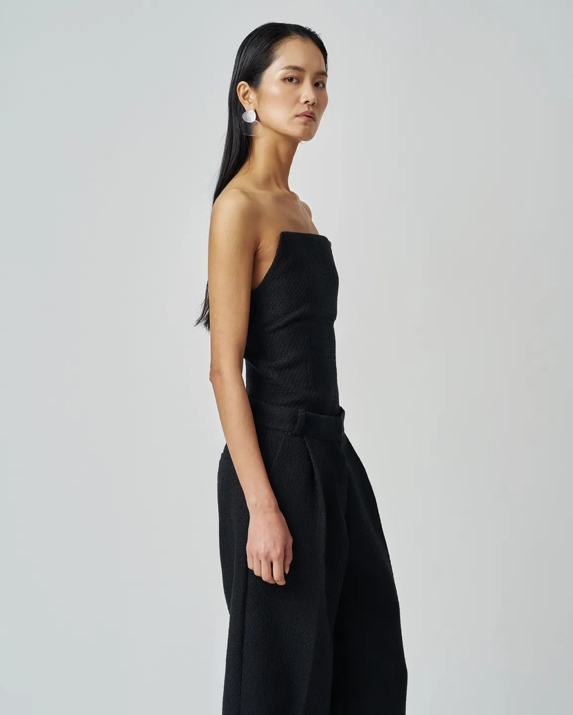 Black Tweed Top
