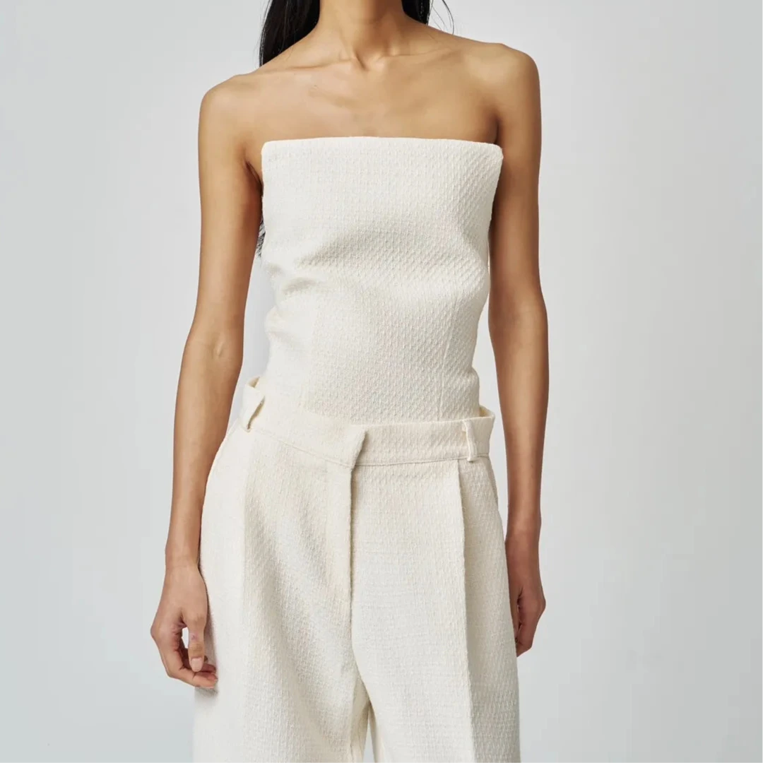 Ivory Tweed Top