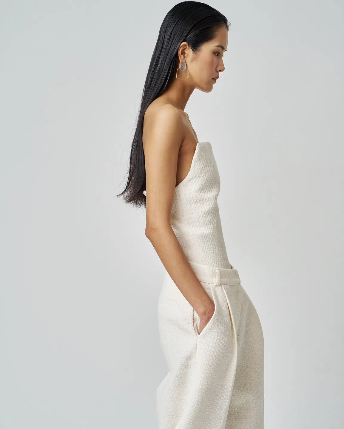 Ivory Tweed Top