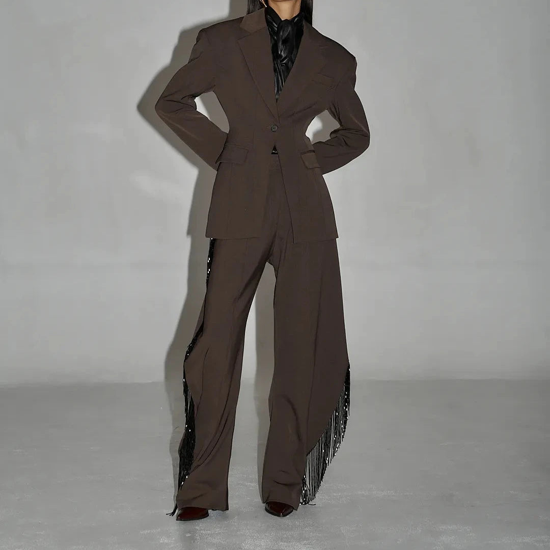 The Cut Pants with beads