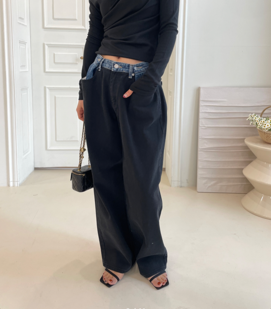 The bi-color Denim - Black Blue