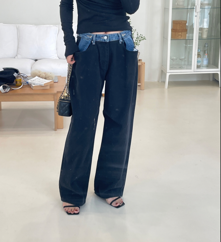 The bi-color Denim - Black Blue