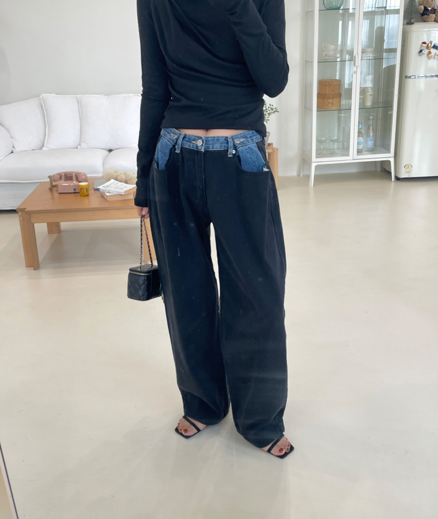 The bi-color Denim - Black Blue